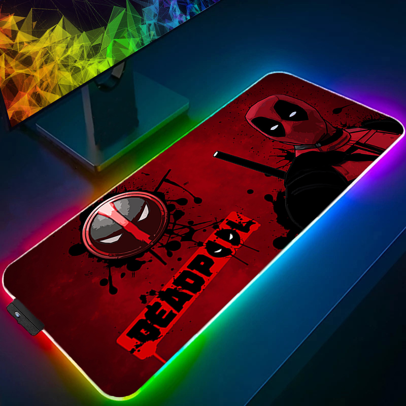 Esports Gaming Pc - LED マウスパッドゲーミングバックライトロックエッジアニメアクセサリー RGB マウスパッドゲーマー PC コンプリートコンピュータ
