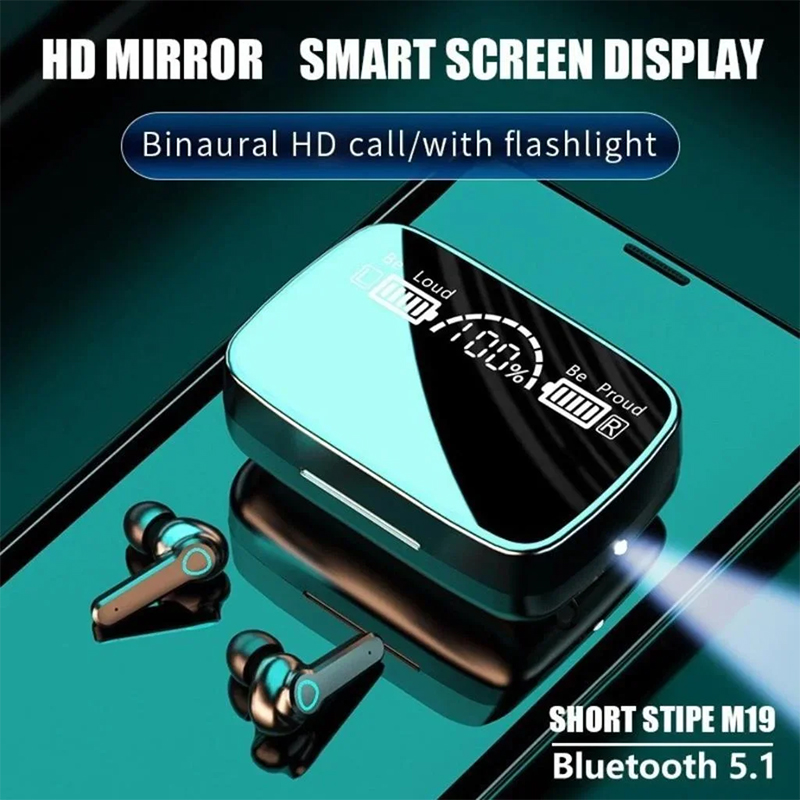Esports Gaming Video - M19 Bluetooth イヤホンワイヤレスゲーミングタッチヘッドフォン e スポーツデジタルディスプレイスポーツヘッドセットミニ便利な持ち運びイヤープラグ