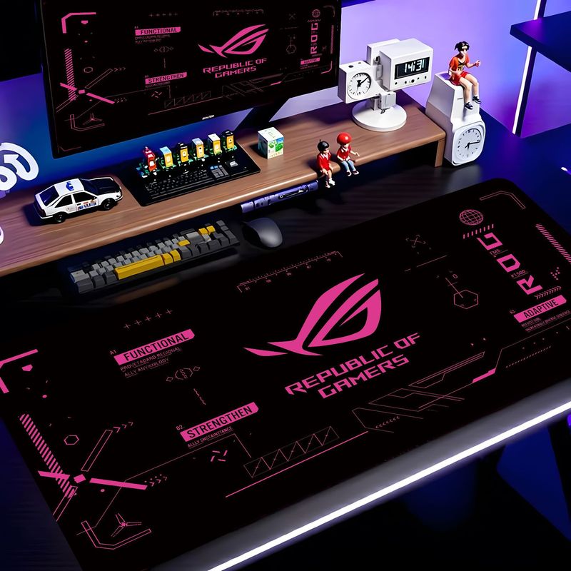 Esports Gaming Logo - VIKAMA ブラックピンク ROG Tech Circuit XXL