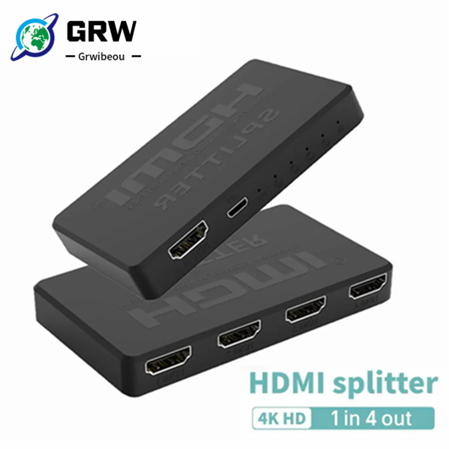 Esports Gaming Hub - Hdmi-互換のビデオスイッチャー、hdmiスプリッター、ps4用アダプター、ラップトップ、モニター、プロジェクター、4k、2x1、4 in、1インチ