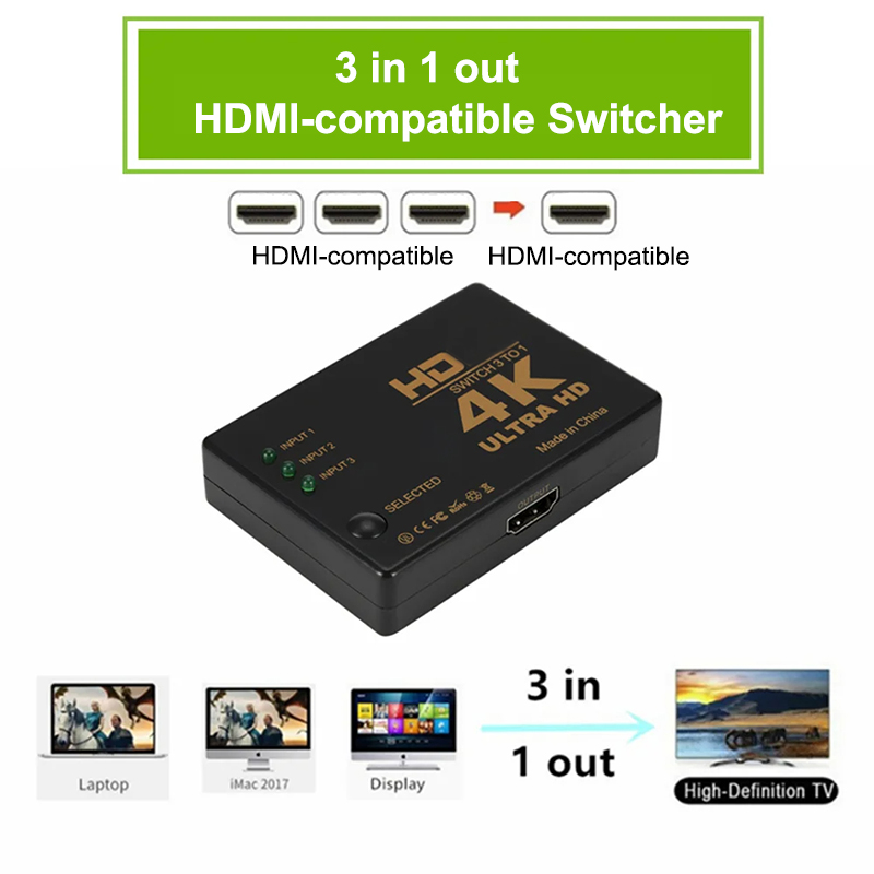 3 in 1 HDMI対応スイッチ 4Kスイッチャー出力 H - Esports Gaming Hub のレビューと価格