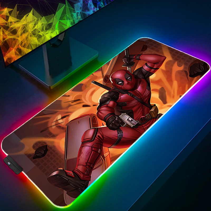 LED マウスパッドゲーミングバックライトロックエッジアニメ - Esports Gaming Pc のレビューと価格