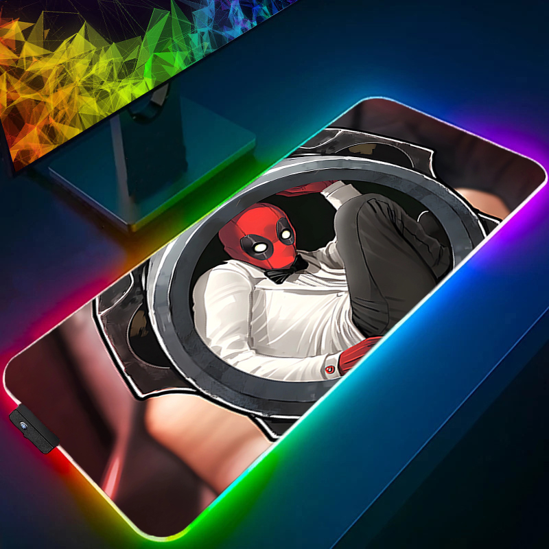 LED マウスパッドゲーミングバックライトロックエッジアニメ - Esports Gaming Pc のレビューと価格