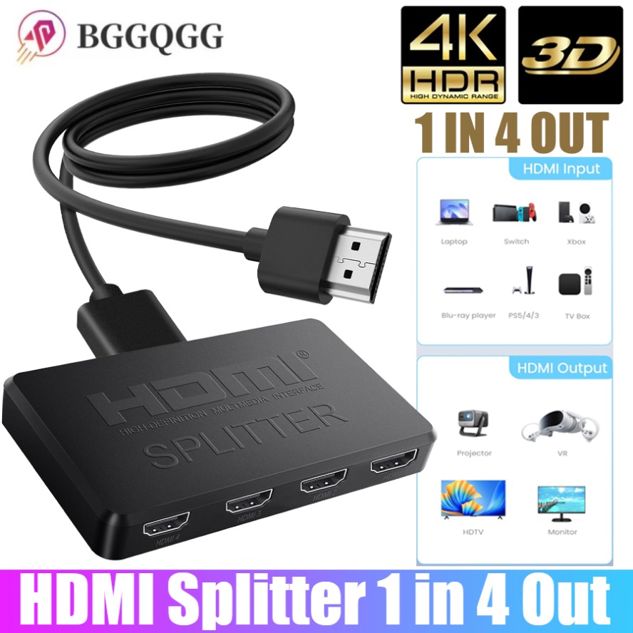 4K HDMI スプリッター 1 in 4 ハブ出力フル H - Esports Gaming Hub のレビューと価格