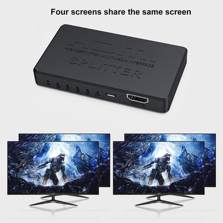 4K HDMI スプリッター 1 in 4 ハブ出力フル H - Esports Gaming Hub のレビューと価格