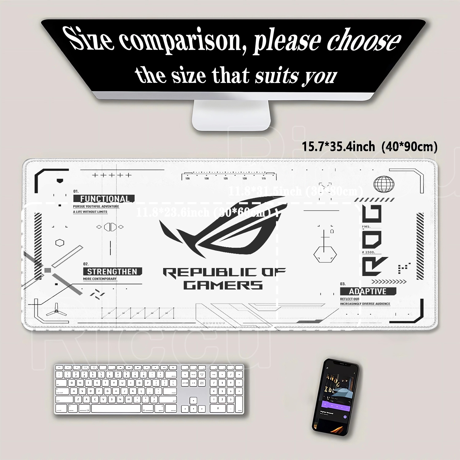 R-ROG 大型ゲーミングマウスパッド A-ASUS PC  - Esports Gaming Stocks のレビューと価格