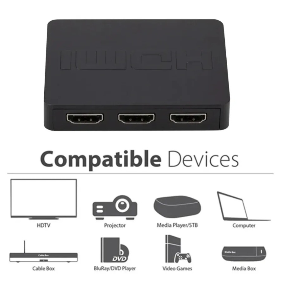3ポートHDMI対応スイッチャー 3入力1出力 1080P  - Esports Gaming Hub のレビューと価格