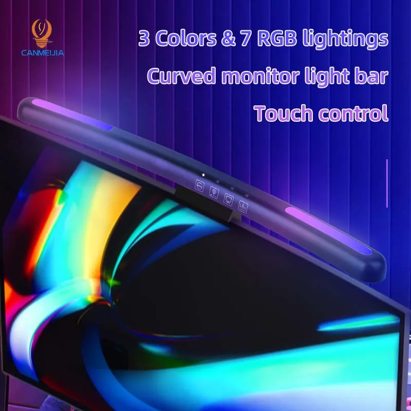 湾曲したLEDモニターライトバー,USB,RGB,PCスクリ - Esports Gaming Pc のレビューと価格